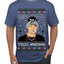 Peso Feliz Navidad Pluma Ugly Christmas Sweater Men's T-Shirt
