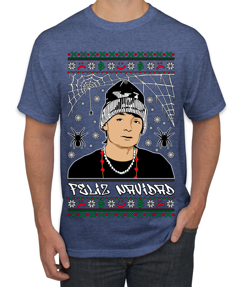 Peso Feliz Navidad Pluma Ugly Christmas Sweater Men's T-Shirt