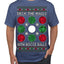 Deck the Halls with Bocce Balls, Funny Classic Italy Italian Sports Ugly Christmas Sweater Men's T-Shirt