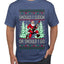 Should I Sleigh Or Should I Go, 80s Rock n' Roll Song, Electric Guitar, Ugly Christmas Sweater Men's T-Shirt