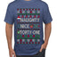 Naughty Nice 41, Ugly Christmas Unisex Sweater List, Extra Festive, Ugly Christmas Sweater Men's T-Shirt