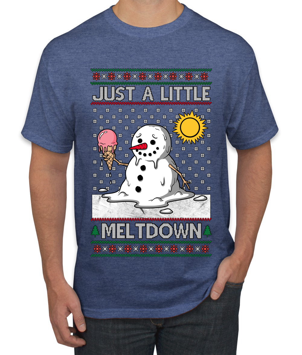 Just A Little Meltdown, Ugly Christmas Sweater Men's T-Shirt