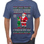 When I Think About You I Touch My Elf, Ugly Christmas Sweater Men's T-Shirt