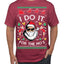 I Do It for the Hos Funny Santa Claus Ugly Christmas Sweater Men's T-Shirt