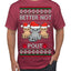 Better Not Pout, Cute Sad Santa Cats | Funny Ugly Christmas Sweater Men's T-Shirt