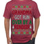 Grandma Got Ran Over by a Reindeer | Classic Xmas Song Holiday Movie Quote Ugly Christmas Sweater Men's T-Shirt