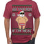 Ask Your Mom If I'm Real Funny, Funny Dirty Inappropriate Censored Santa Claus Ugly Christmas Sweater Men's T-Shirt