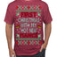 First Christmas With My Hot New Fiance Classic Newlywed Ugly Christmas Sweater Men's T-Shirt