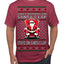 What Happens on Santa's Lap Stays on Santa's Lap, Funny Dirty X Rated Naughty Ugly Christmas Sweater Men's T-Shirt