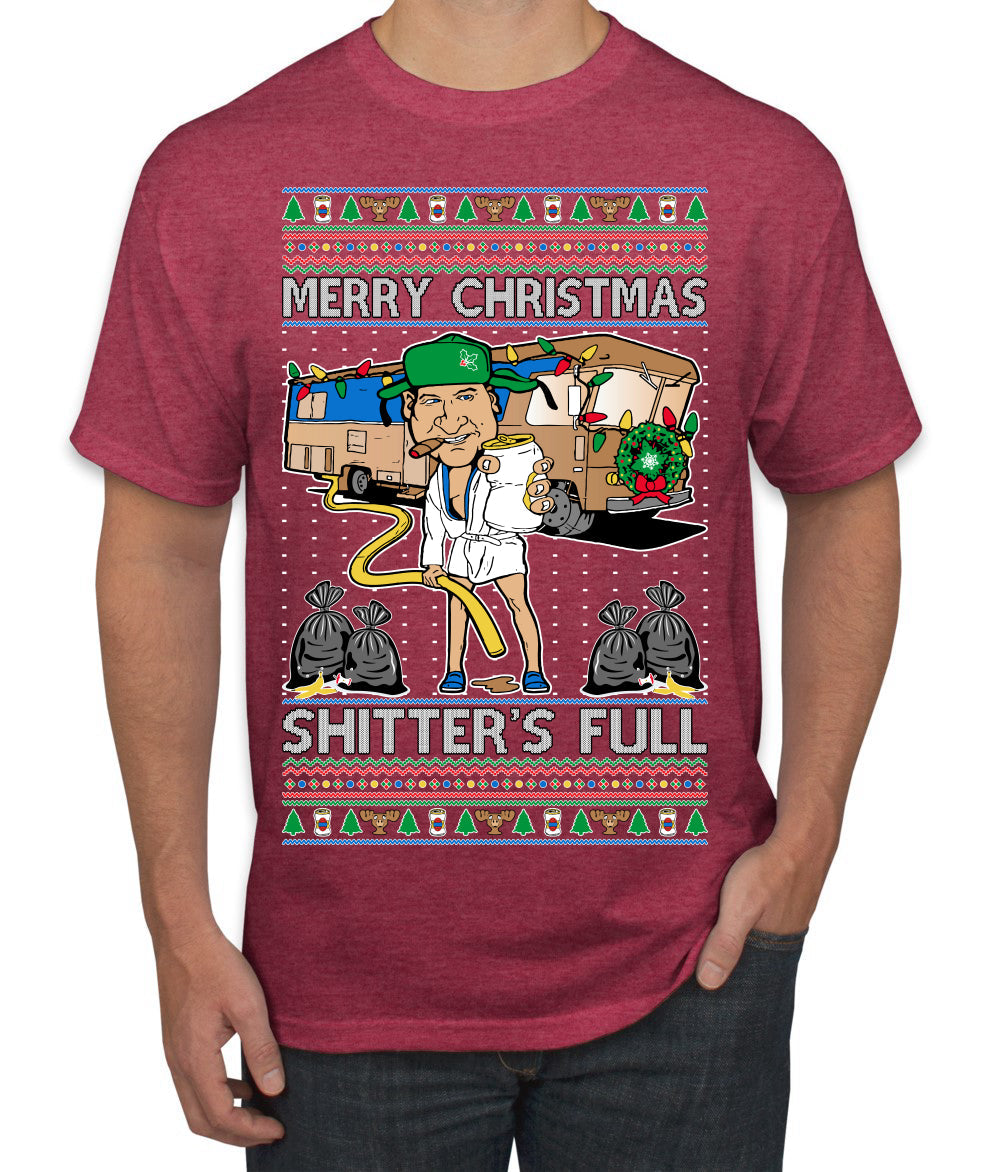 Merry Christmas Shitter's Full Ugly Christmas Sweater Men's T-Shirt