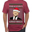 Treason's Greetings Biden President Humor Ugly Christmas Sweater Men's T-Shirt