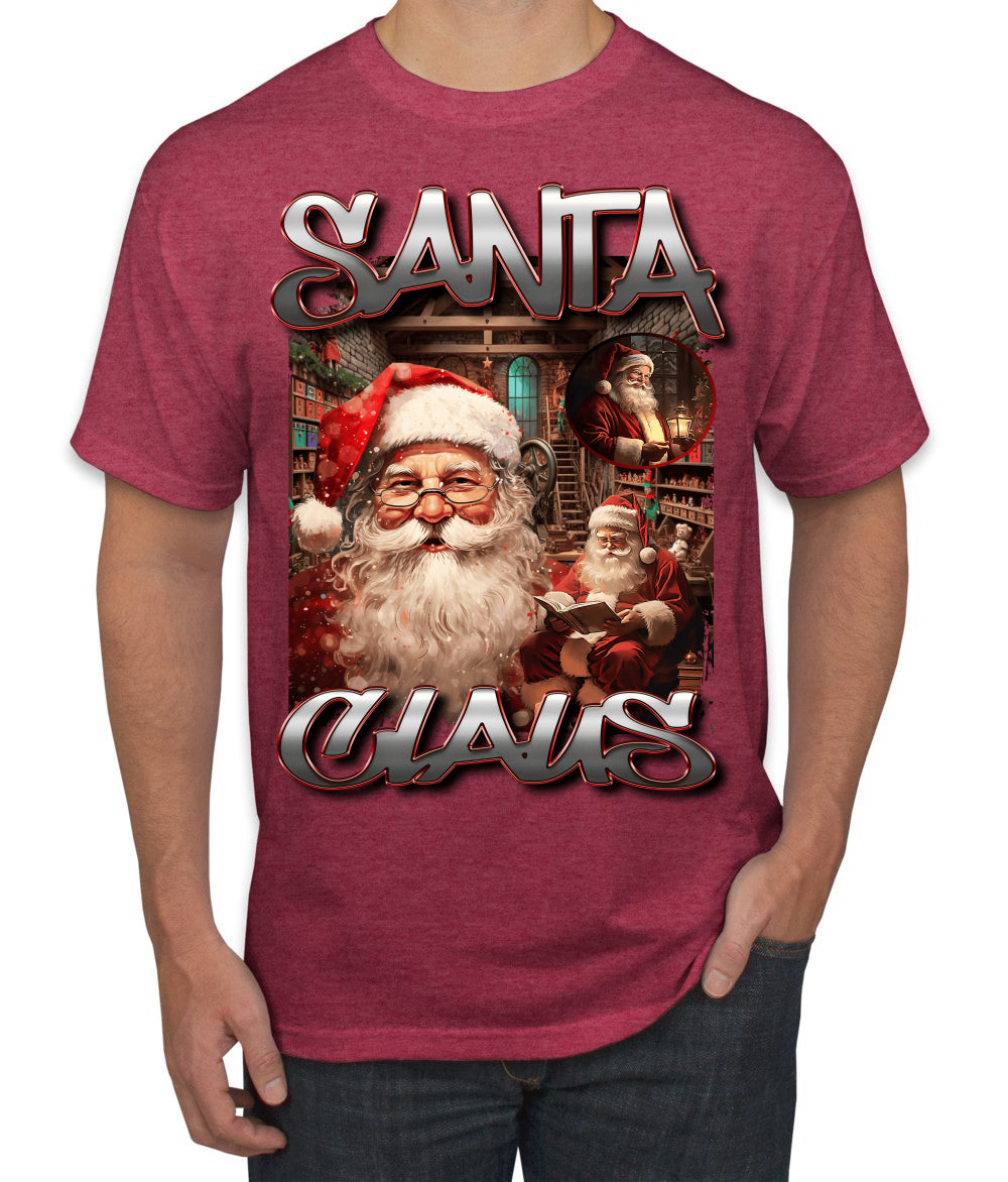 Santa Claus Bootleg Rap Music Style Ugly Christmas Sweater Men's T-Shirt