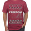 Freedom, Charlie Kirk Political Activist, Right Wing, Ugly Christmas Sweater Men's T-Shirt