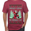 Should I Sleigh Or Should I Go, 80s Rock n' Roll Song, Electric Guitar, Ugly Christmas Sweater Men's T-Shirt