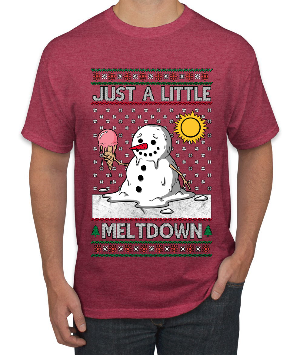 Just A Little Meltdown, Ugly Christmas Sweater Men's T-Shirt