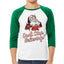 Santa Don’t Stop Believing Christmas 3/4 Sleeve Raglan Unisex Baseball Tee