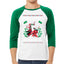 Christmas Is Magical Unicorn Christmas 3/4 Sleeve Raglan Unisex Baseball Tee