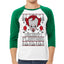 Merry Floatmas IT Clown Christmas 3/4 Sleeve Raglan Unisex Baseball Tee