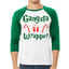 Gangsta Wrapper Christmas 3/4 Sleeve Raglan Unisex Baseball Tee