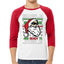 Santa Single and Ready to Jingle Christmas 3/4 Sleeve Raglan Unisex Baseball Tee