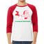 Sexy Santa Im Laying on your Present Ugly Christmas Christmas 3/4 Sleeve Raglan Unisex Baseball Tee