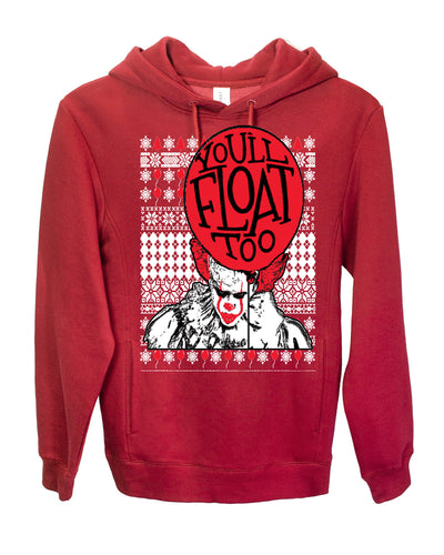 You'll Float Too | Clown IT Christmas Premium Graphic Hoodie Sweatshirt
