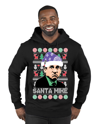 Santa Mike Michael Scott The Office Ugly Christmas Sweater Premium Graphic Hoodie Sweatshirt