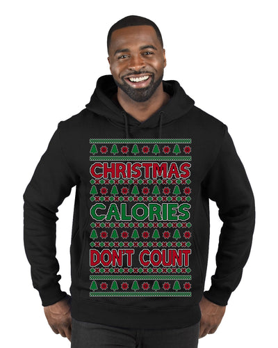 Christmas Calories Don't Count Funny Family Holidays Ugly Christmas Sweater Premium Graphic Hoodie Sweatshirt