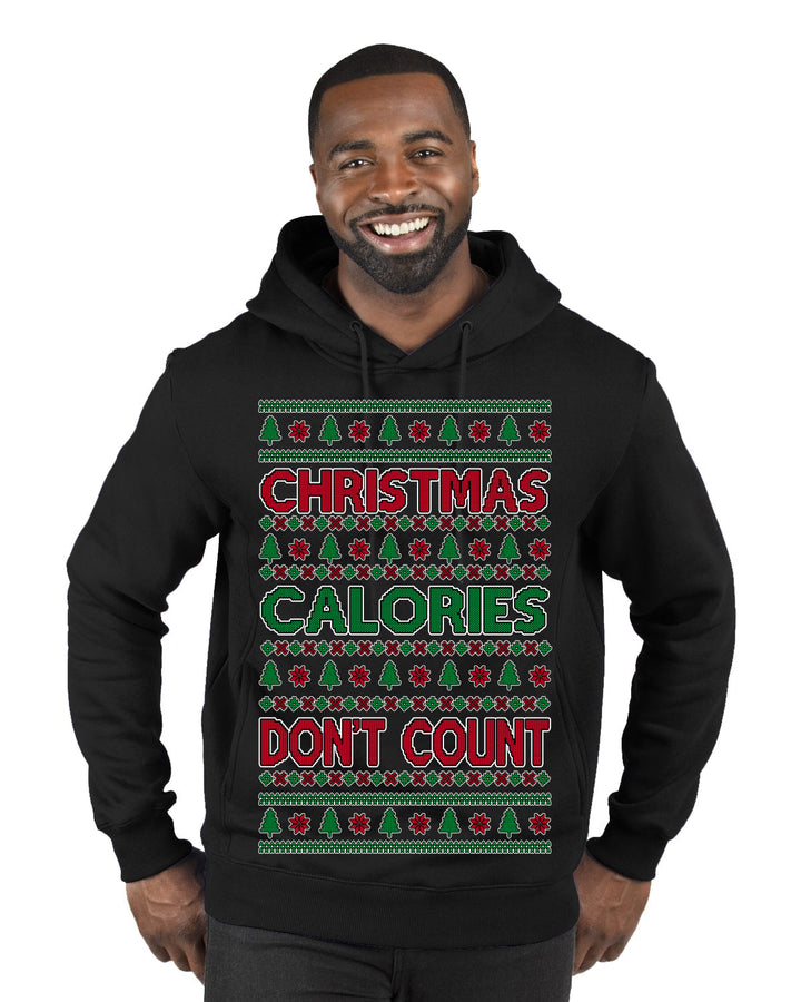 Christmas Calories Don't Count Funny Family Holidays Ugly Christmas Sweater Premium Graphic Hoodie Sweatshirt
