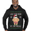 Ask Your Mom If I'm Real Funny, Funny Dirty Inappropriate Censored Santa Claus Ugly Christmas Sweater Premium Graphic Hoodie Sweatshirt