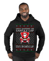 What Happens on Santa's Lap Stays on Santa's Lap, Funny Dirty X Rated Naughty Ugly Christmas Sweater Premium Graphic Hoodie Sweatshirt