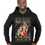 Santa the Plug Hos In This House  Ugly Christmas Sweater Premium Graphic Hoodie Sweatshirt