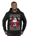 Try That In A Small Town Christmas Ugly Christmas Sweater Premium Graphic Hoodie Sweatshirt