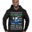 Santa Backs The Blue Pro Police Santa Claus Ugly Christmas Sweater Premium Graphic Hoodie Sweatshirt