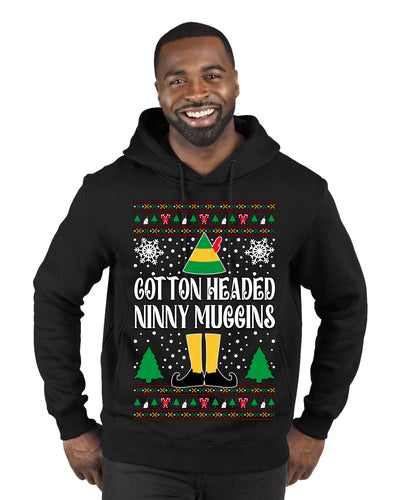 Cotton Headed Muggins Christmas Movie Quote  Ugly Christmas Sweater Premium Graphic Hoodie Sweatshirt