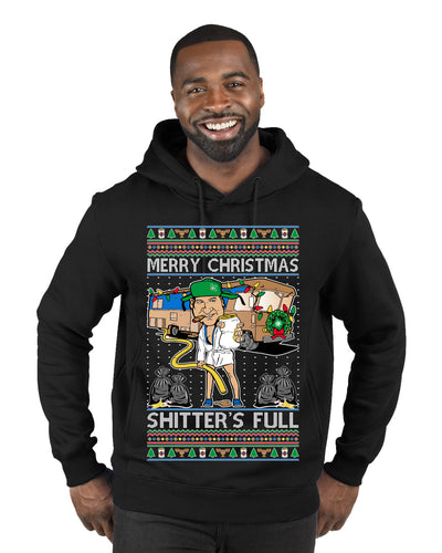 Merry Christmas Shitter's Full Ugly Christmas Sweater Premium Graphic Hoodie Sweatshirt