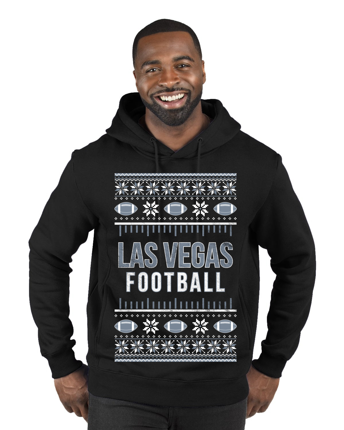 City of Las Vegas LV American Football Fantasy Fan Ugly Christmas Sweater Unisex Crewneck Sweatshirt