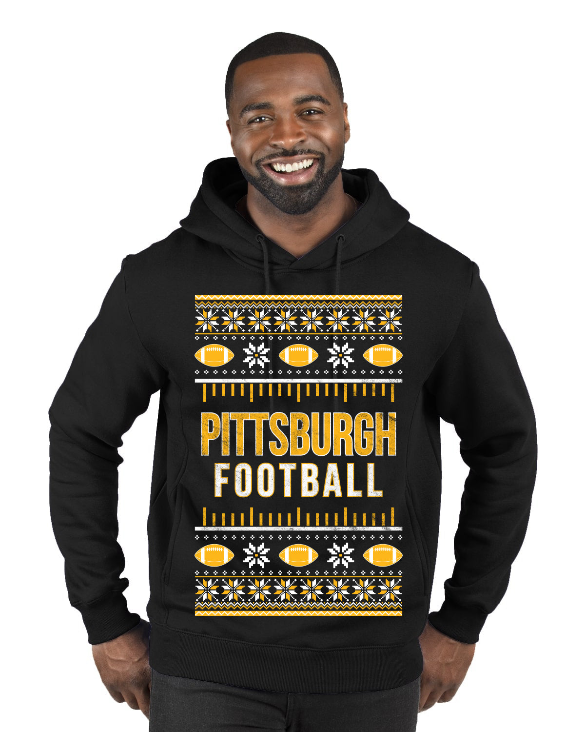City of Pittsburgh PIT American Football Fantasy Fan Ugly Christmas Sweater Unisex Crewneck Sweatshirt