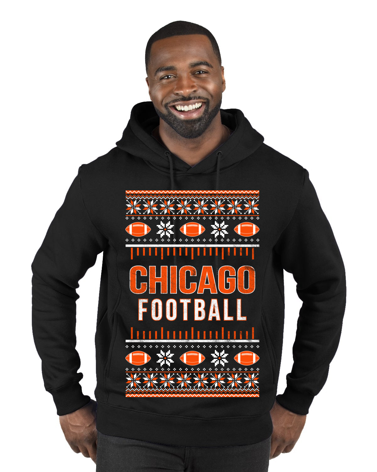 City of Chicago CHI American Football Fantasy Fan Ugly Christmas Sweater Unisex Crewneck Sweatshirt