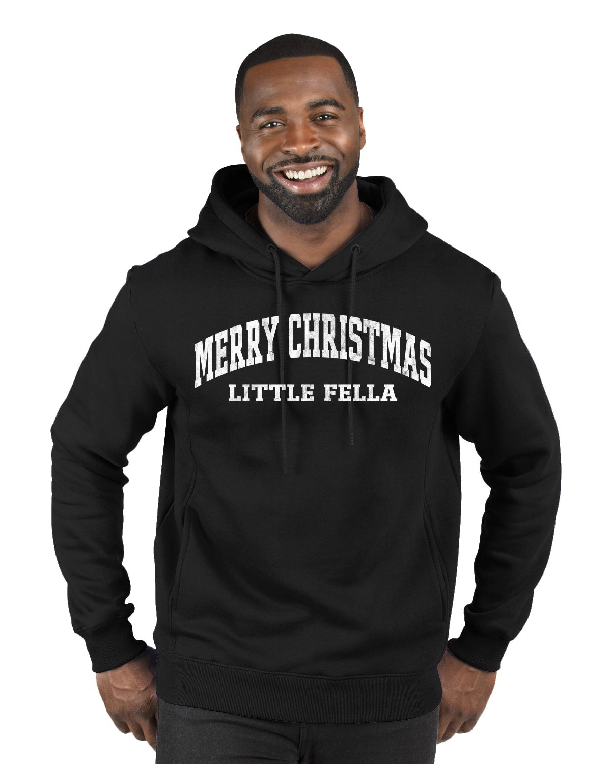 Vintage Movie Quote Merry Christmas Little Fella Christmas Premium Graphic Hoodie Sweatshirt