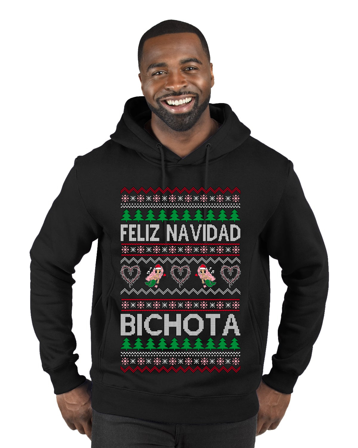 Feliz Navidad Bichota Ugly Christmas Sweater Premium Graphic Hoodie Sweatshirt