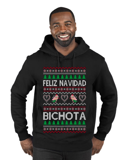 Feliz Navidad Bichota Ugly Christmas Sweater Premium Graphic Hoodie Sweatshirt