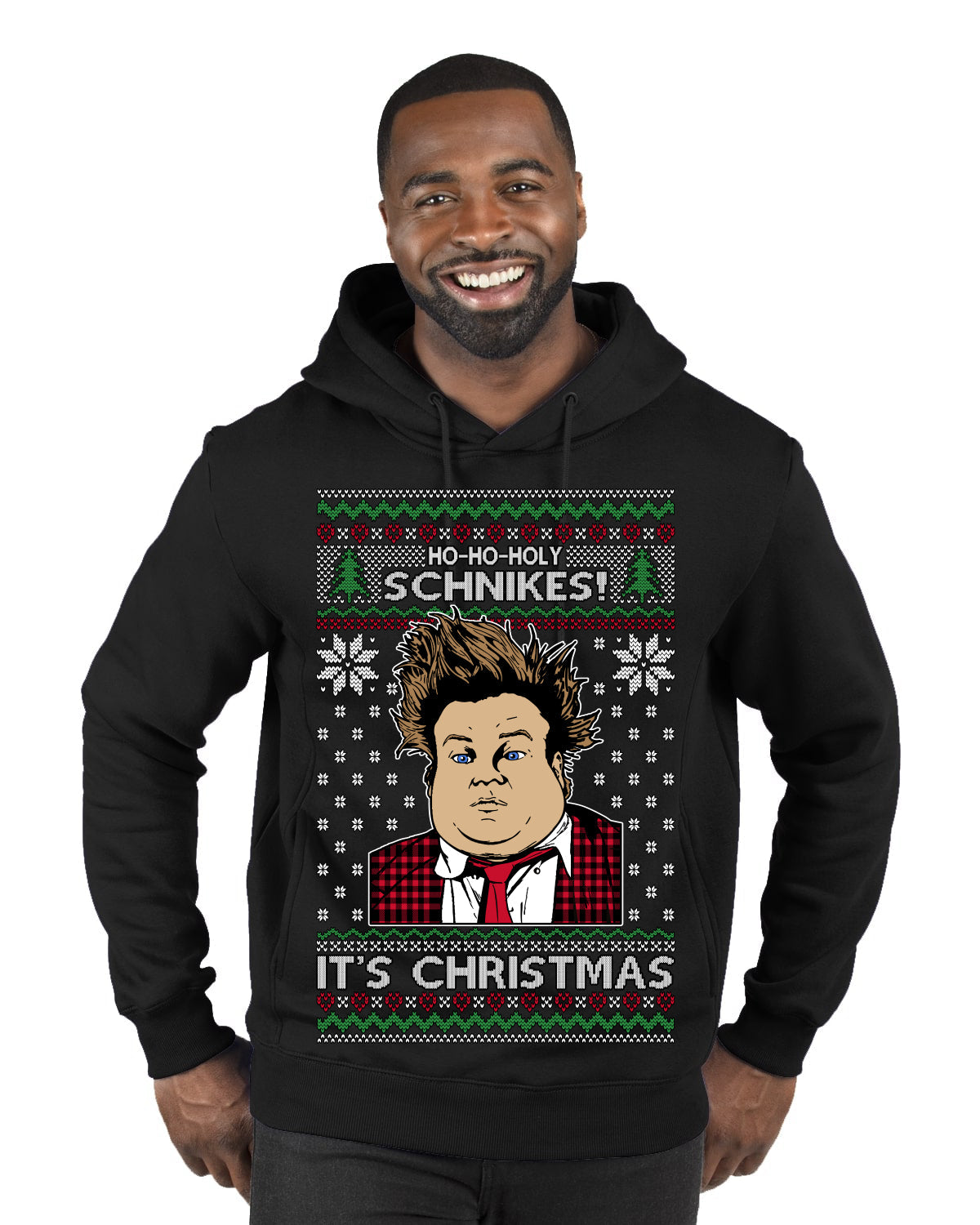 Ho Ho Holy Schnikes Funny 90s Classic Tommy Boy Movie Ugly Christmas Sweater Premium Graphic Hoodie Sweatshirt