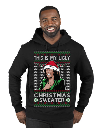 This Is My Ugly Sweater Funny Santa Kamala Harris Ugly Christmas Sweater Premium Graphic Hoodie Sweatshirt