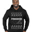 Freedom, Charlie Kirk Political Activist, Right Wing, Ugly Christmas Sweater Premium Graphic Hoodie Sweatshirt