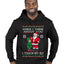 When I Think About You I Touch My Elf, Ugly Christmas Sweater Premium Graphic Hoodie Sweatshirt