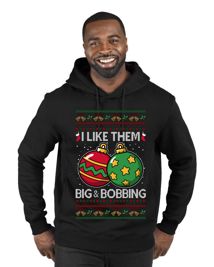 Big and Bobbing, Funny Ugly Christmas Sweater Unisex Premium Graphic Hoodie Sweatshirt
