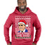 Santas Coming That's What She Said Michael Scott Ugly Christmas Sweater Premium Graphic Hoodie Sweatshirt