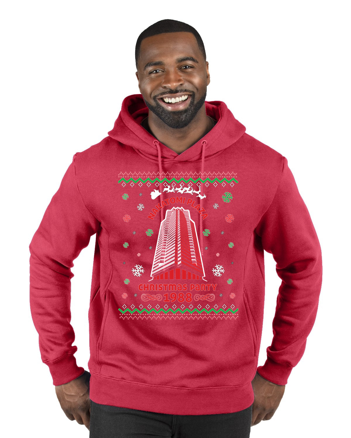 Nakatomi Plaza Christmas Party 1988 Ugly Christmas Sweater Premium Graphic Hoodie Sweatshirt