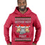 Better Not Pout, Cute Sad Santa Cats | Funny Ugly Christmas Sweater Premium Graphic Hoodie Sweatshirt